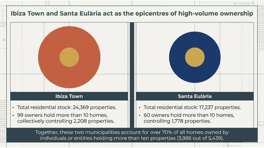 ibiza town and Santa Eularia comparison property 2025